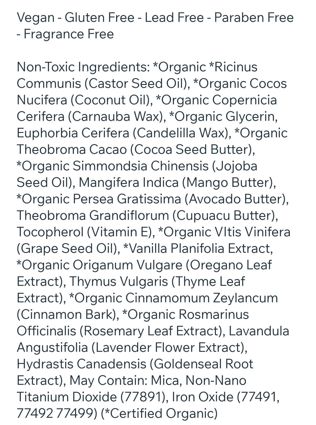 Organic Mango Butter Lipstick - Dew Drop