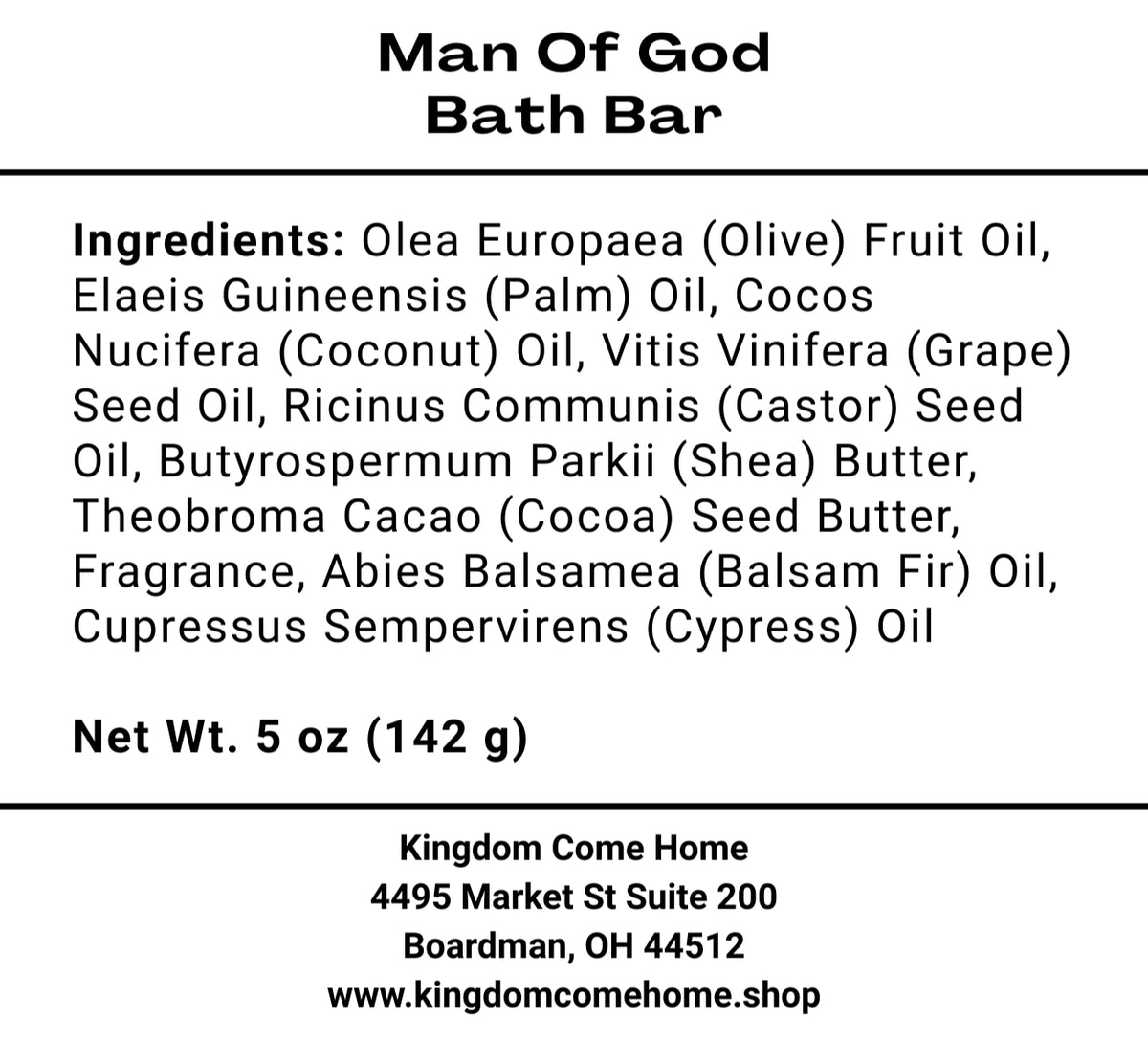 Man Of God Bath Bar