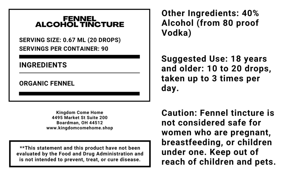 Fennel - Alcohol Tincture