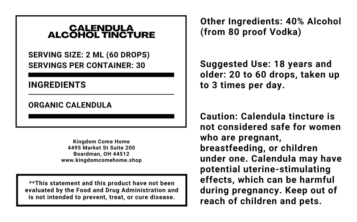 Calendula - Alcohol Tincture