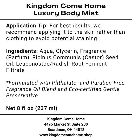 Oasis Luxury Body Mist