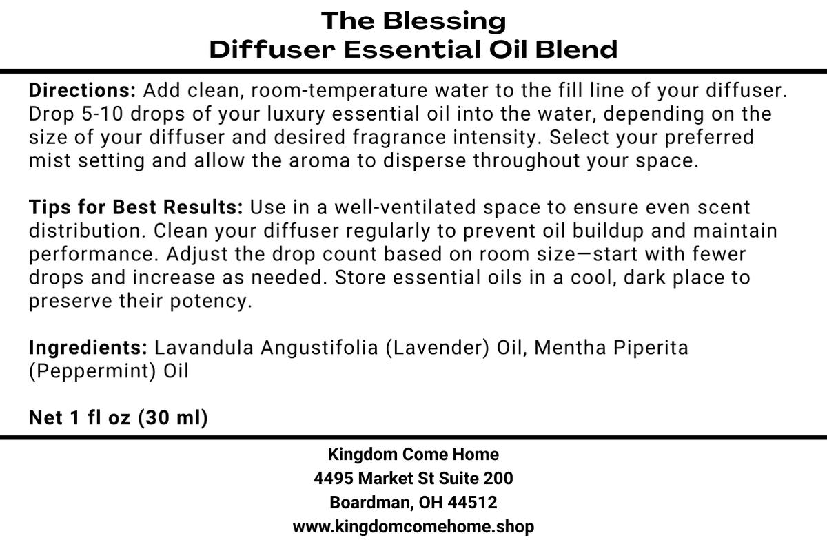 The Blessing - Diffuser Essential Oil Blend