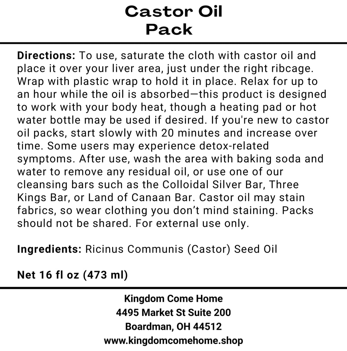 Castor Oil Pack