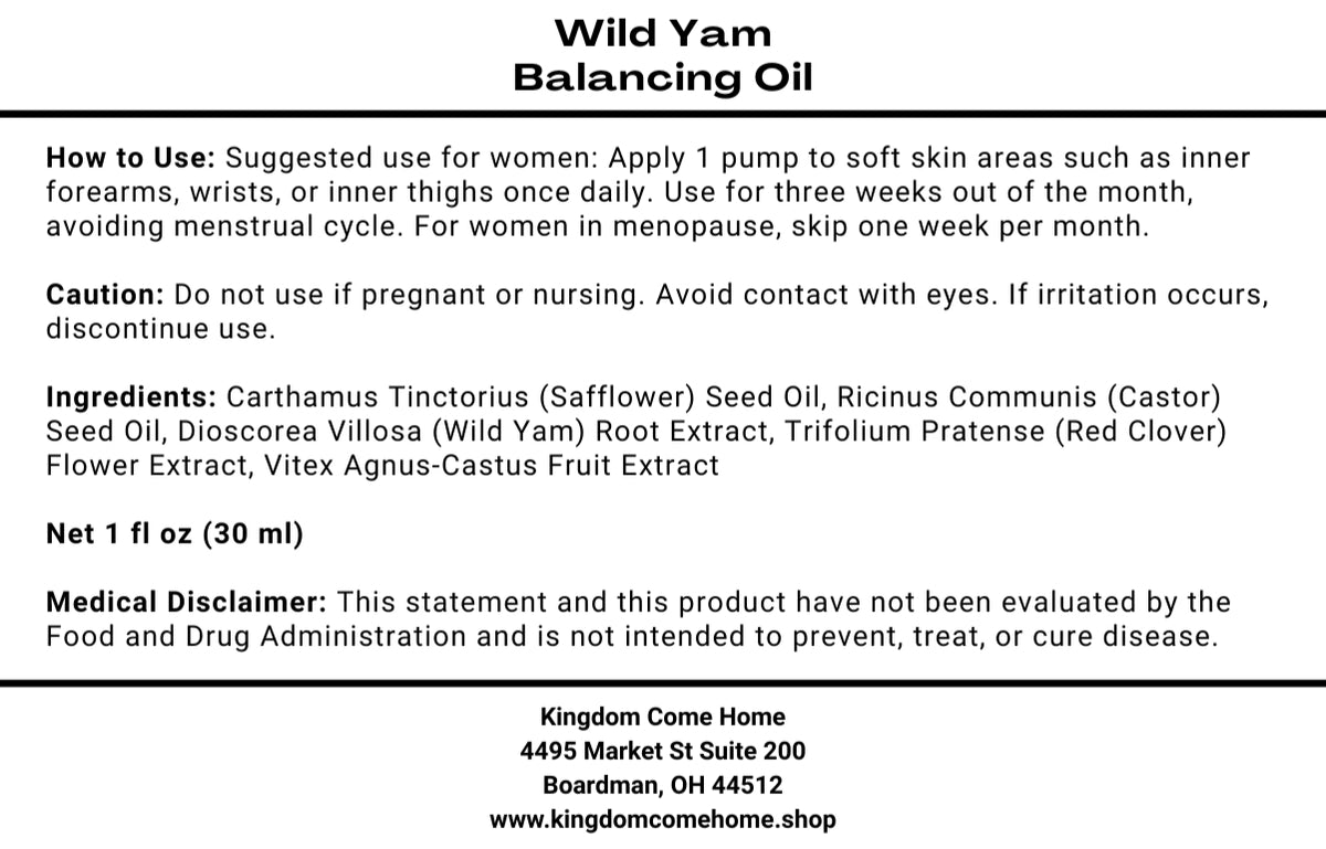 Wild Yam Balancing Oil