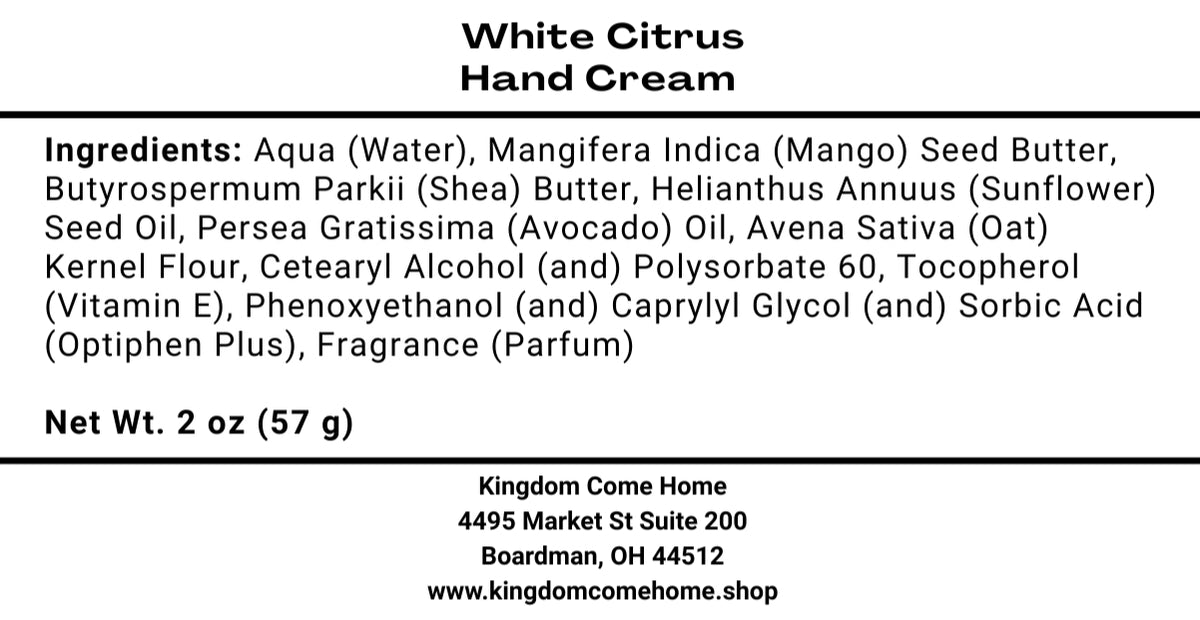 White Citrus Hand Cream