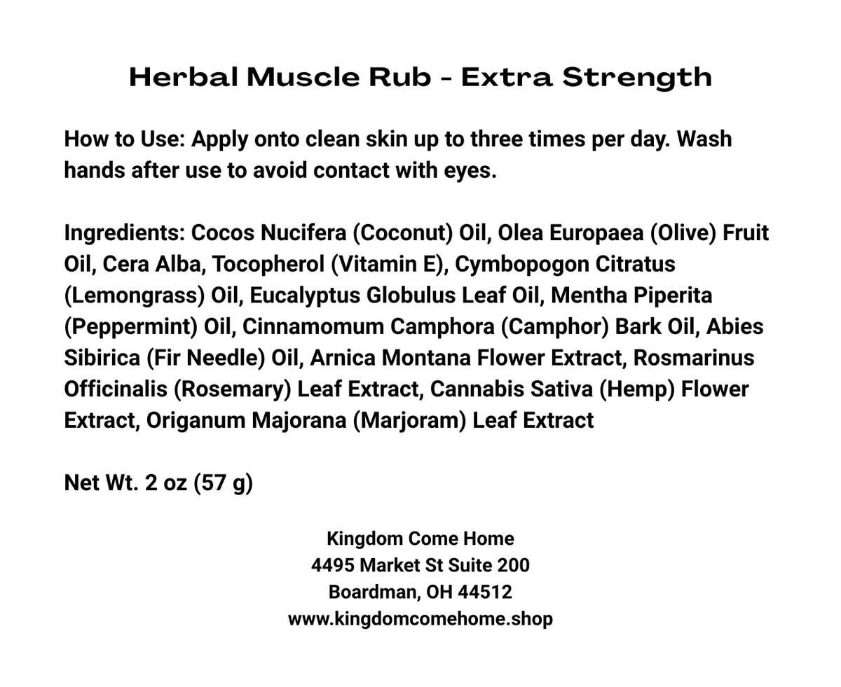 Herbal Muscle Rub - Extra Strength