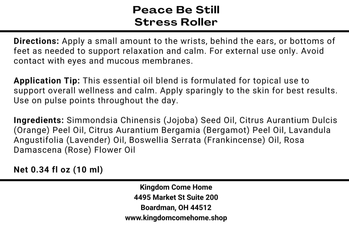Peace Be Still - Stress Roller