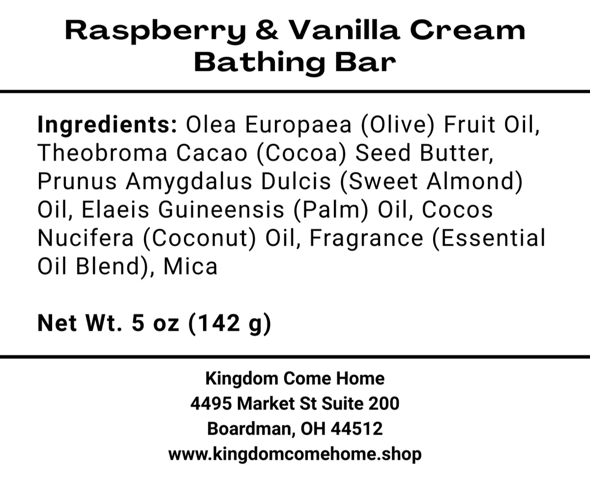 Raspberry & Vanilla Cream Bathing Bar