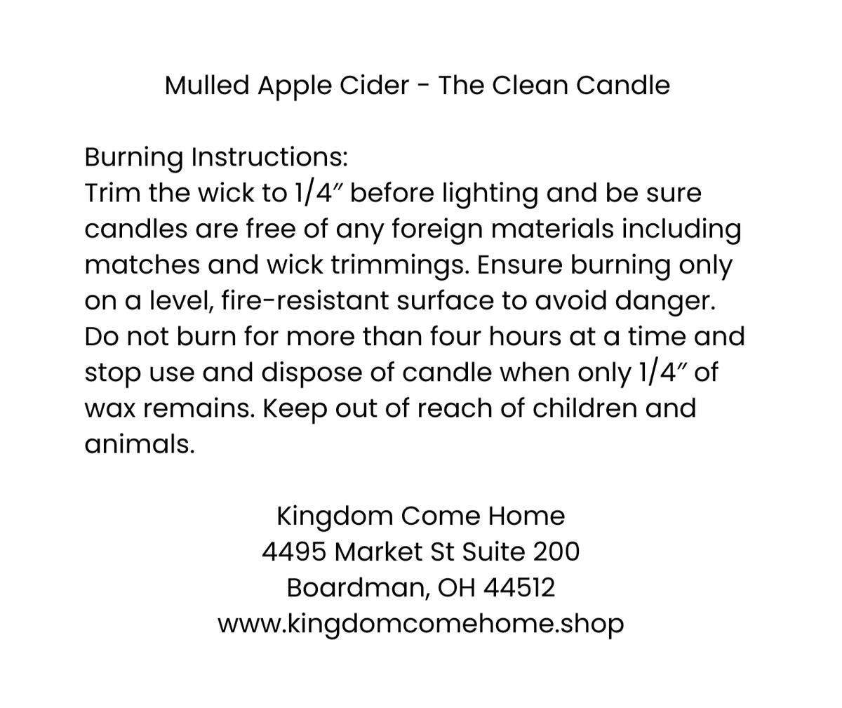 Mulled Apple Cider - The Clean Candle