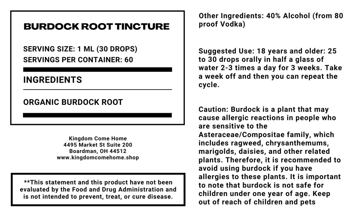 Burdock Root Tincture