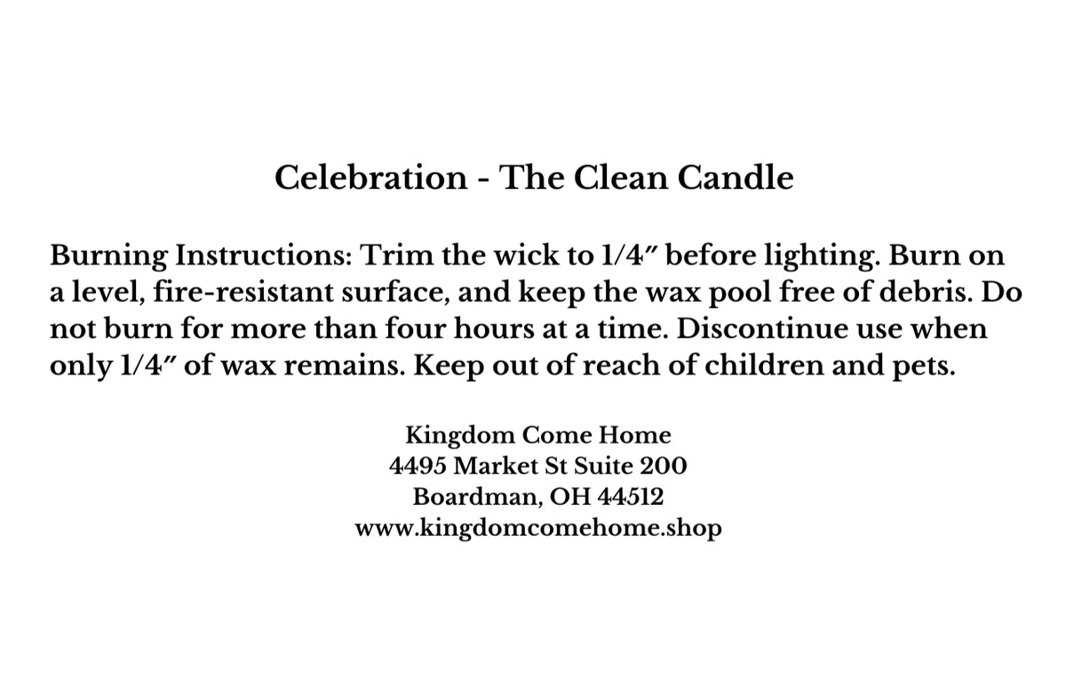 Celebration - The Clean Candle