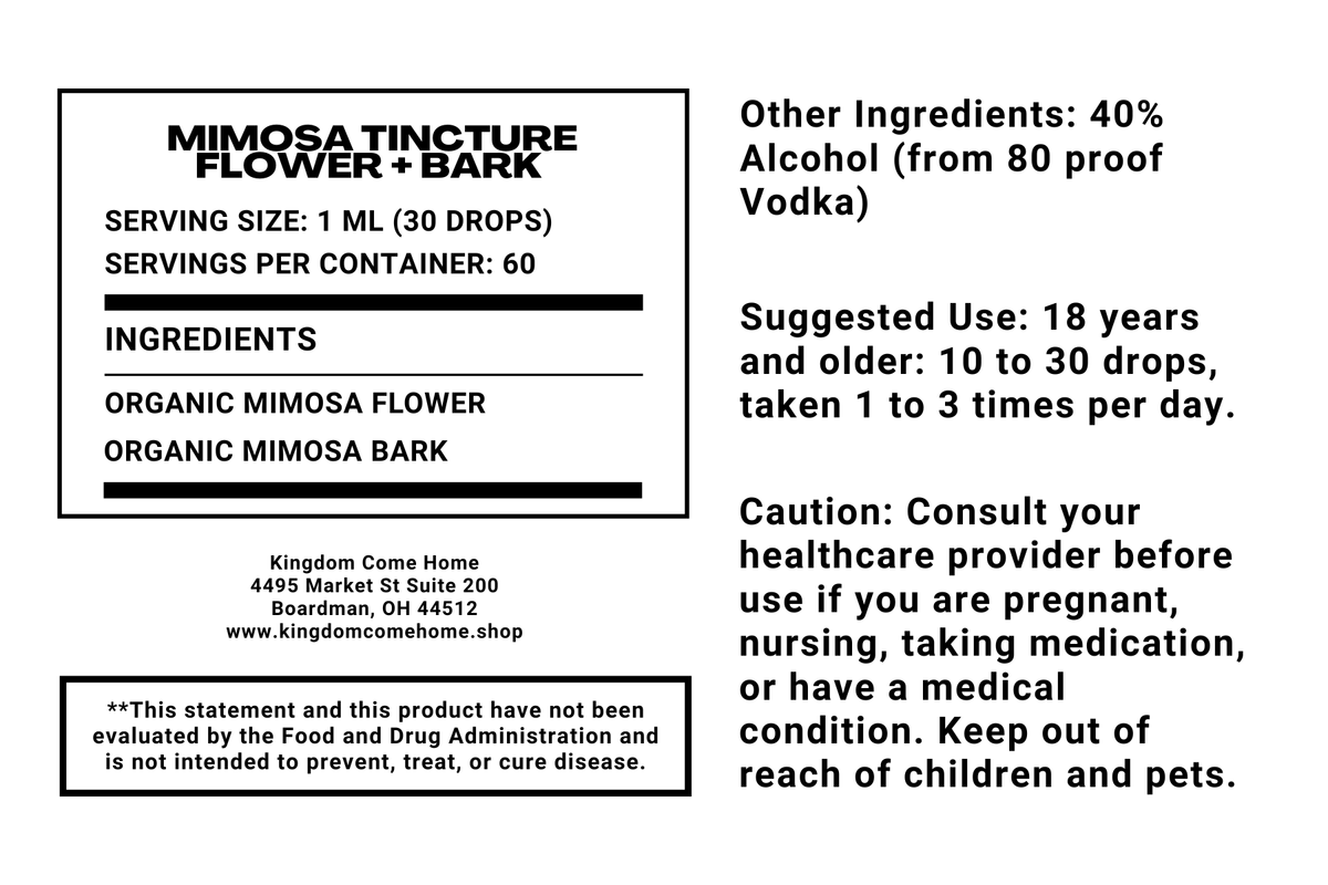 Mimosa Tincture - Flower + Bark