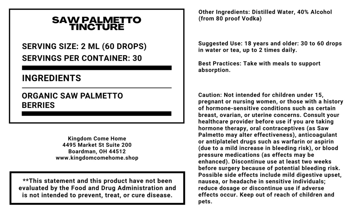 Saw Palmetto Tincture