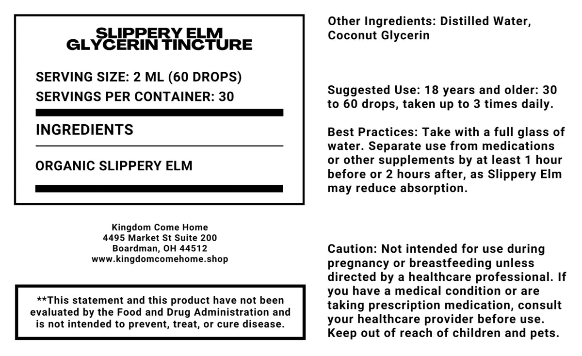 Slippery Elm Glycerin Tincture