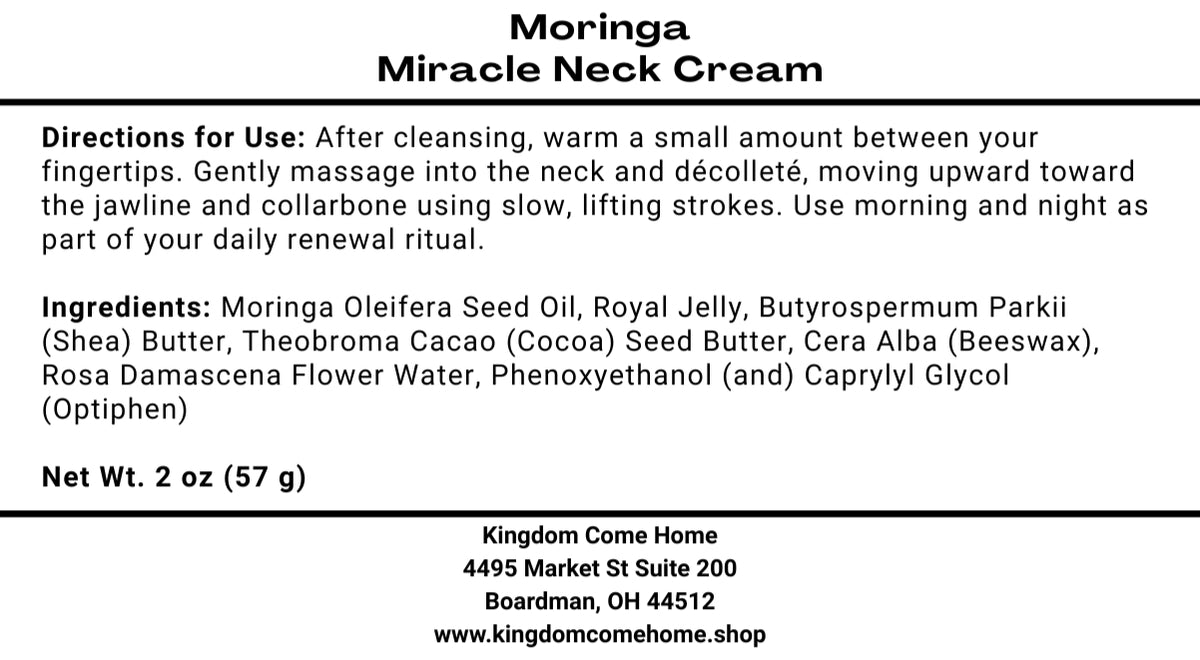 Moringa Miracle Neck Cream