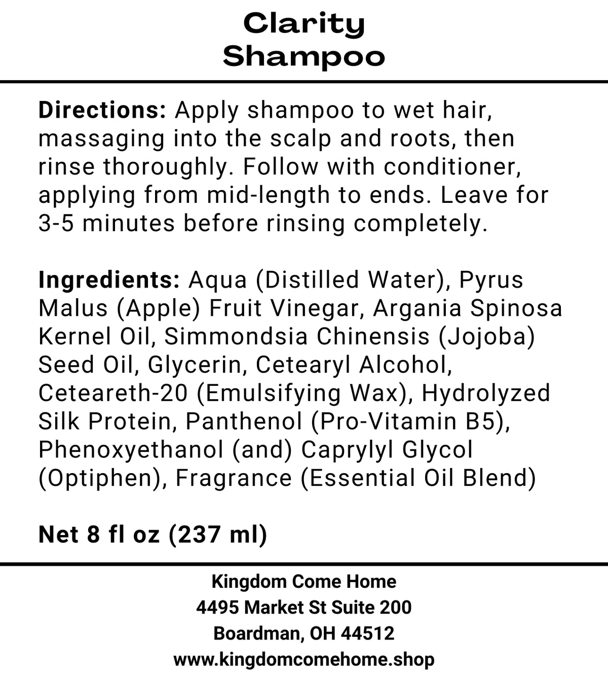 Clarity Shampoo & Conditioner