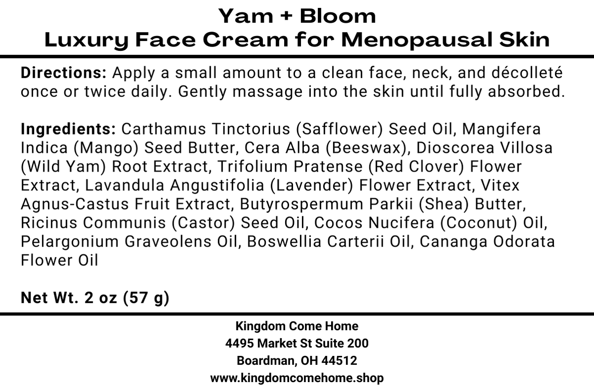 Yam + Bloom - Luxury Face Cream for Menopausal Skin