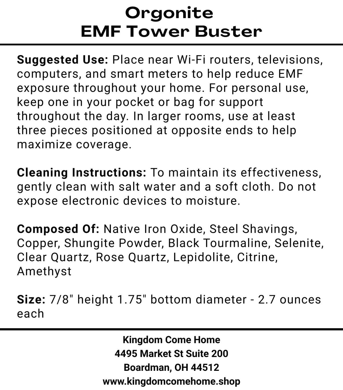Orgonite EMF Tower Buster