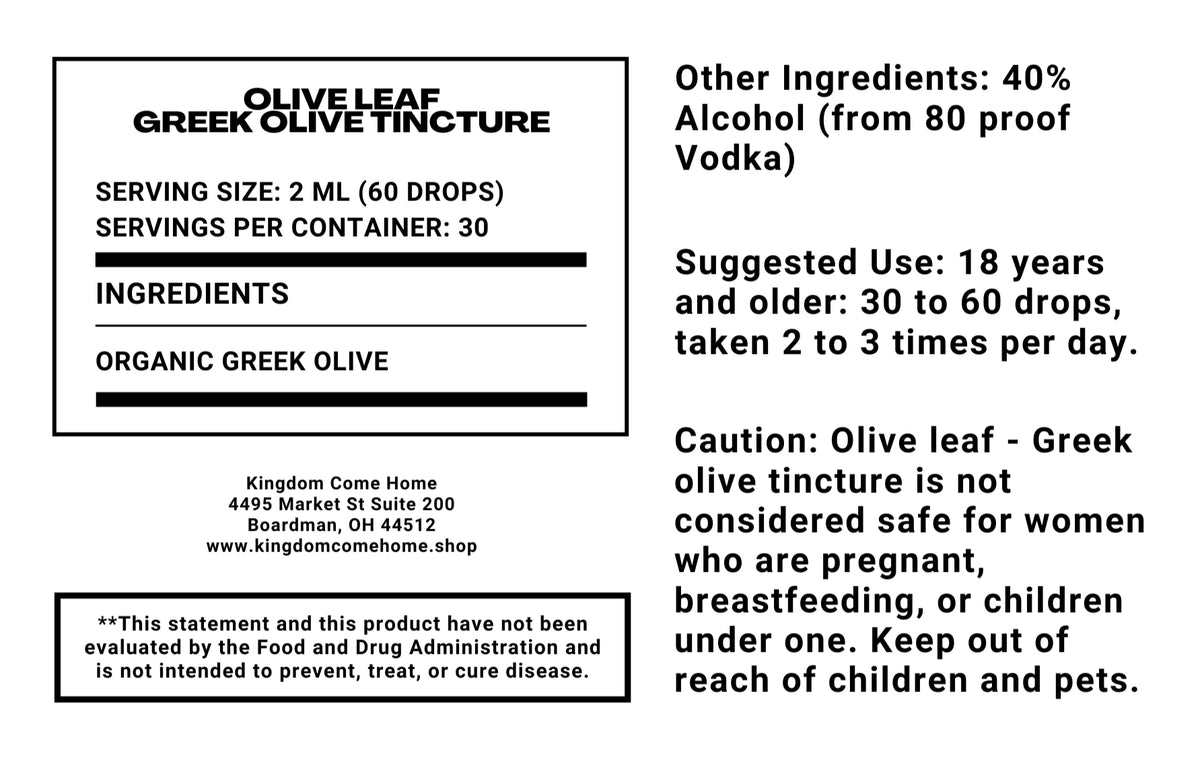 Olive Leaf - Greek Olive Tincture